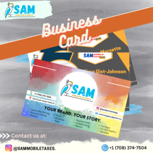 SAM Prints and Copy IG Business Cards